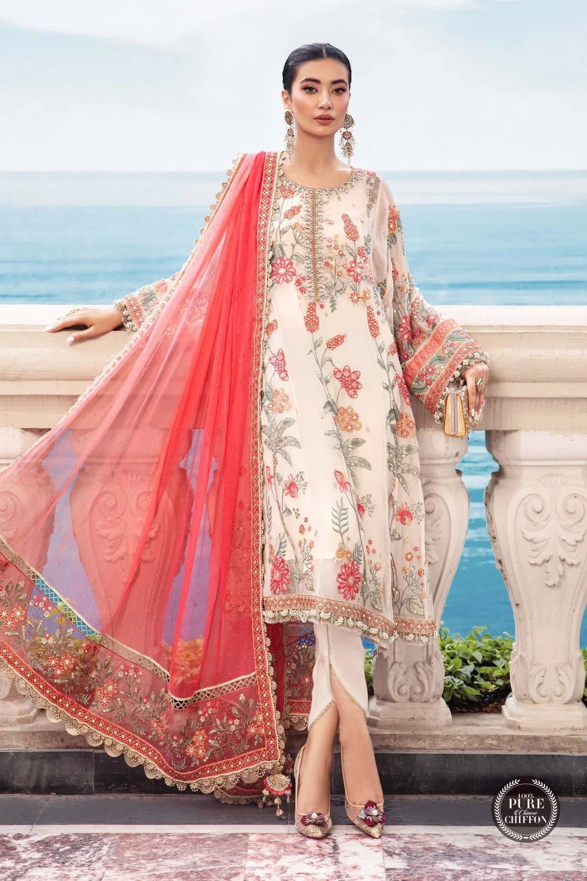 CHIFFON | MPF - WHITE FLORAL