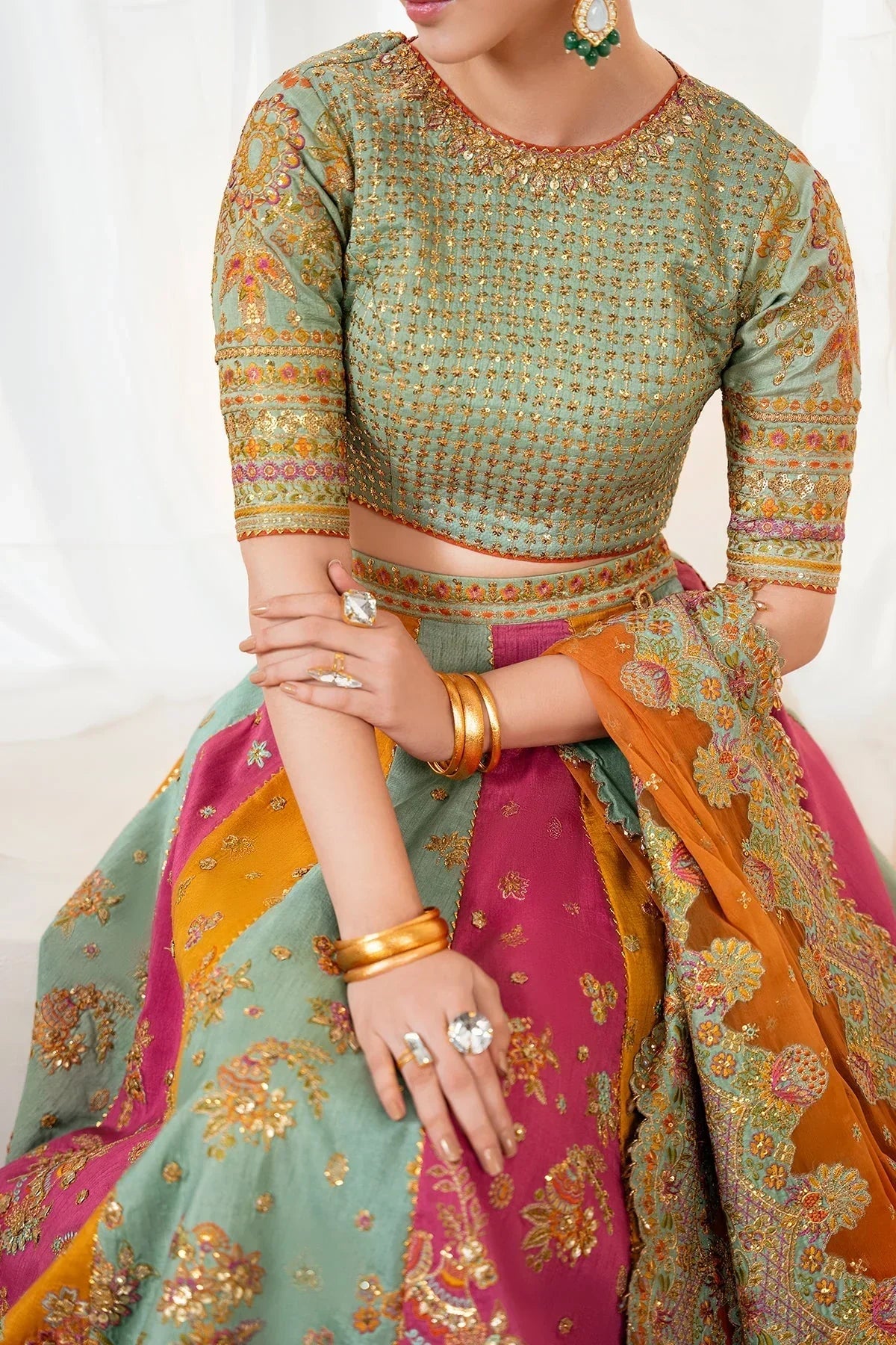 EMBROIDERED SILK