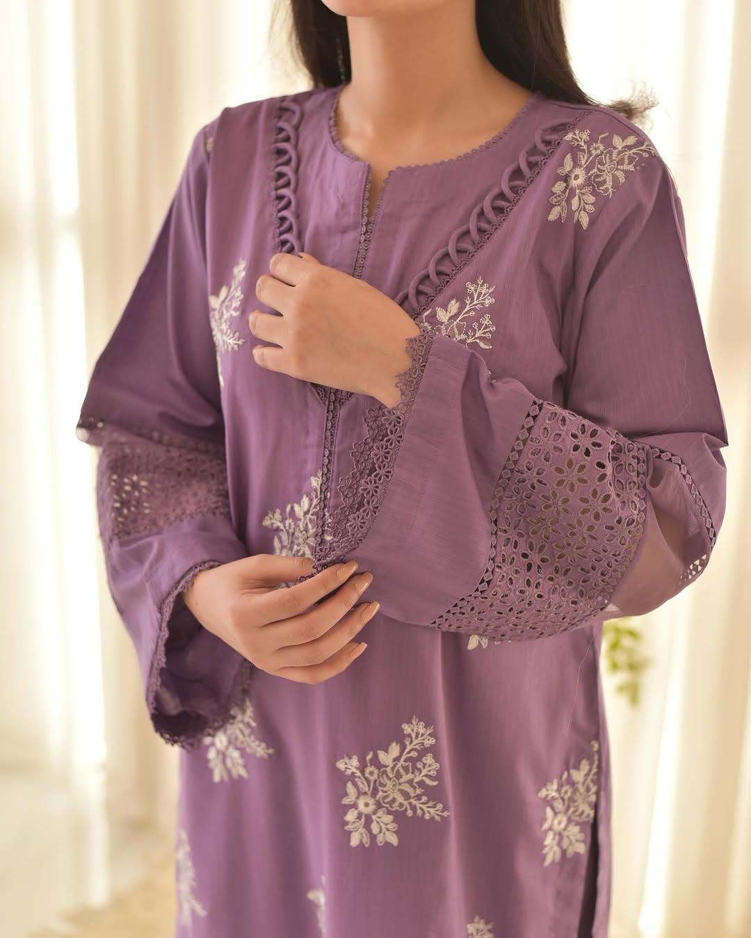 Horiya Light Purple Emb 3pc